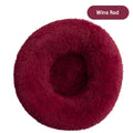 Round Plush Pet Bed: Soft and Washable