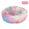 Round Plush Pet Bed: Soft and Washable