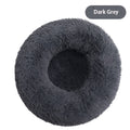 Round Plush Pet Bed: Soft and Washable