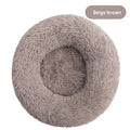 Round Plush Pet Bed: Soft and Washable