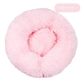 Round Plush Pet Bed: Soft and Washable