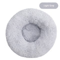 Round Plush Pet Bed: Soft and Washable